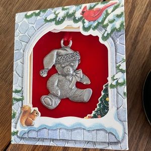 Lindsay Claire Pewter Teddy Bear Ornament